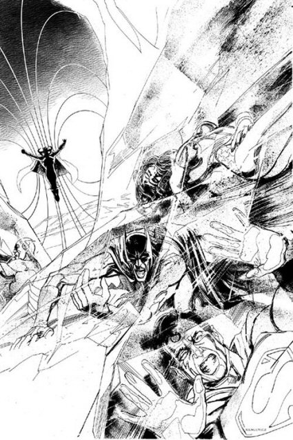 Bill Sienkiewicz: Cover to JLA #59