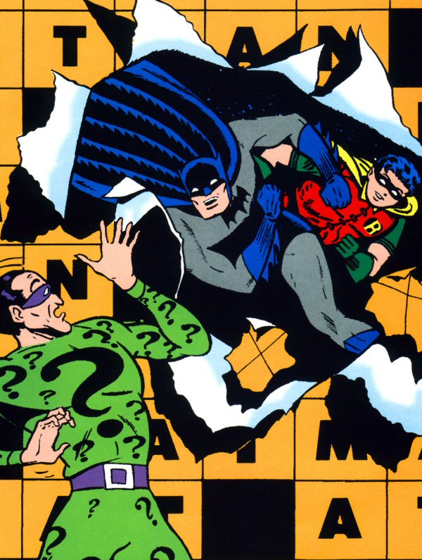 Dick Sprang: Batman and Robin Burst Toward the Riddler