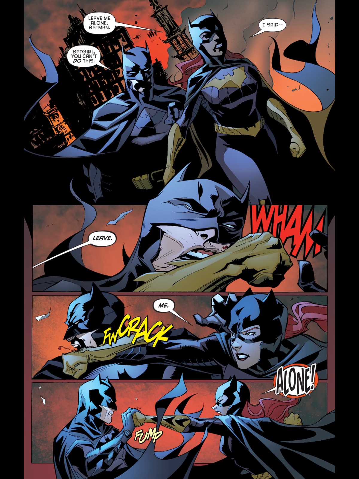 Dustin Nguyen: Batman Grapples with an Enraged Batgirl