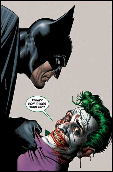 Brian Bolland: Batman Confronts a Bloodied Joker