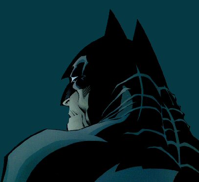 Scott McDaniel: Batman's Profile Against Teal