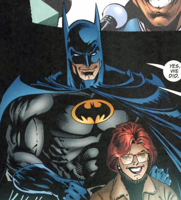Sergio Cariello: Batman Smiles Beside a Reporter