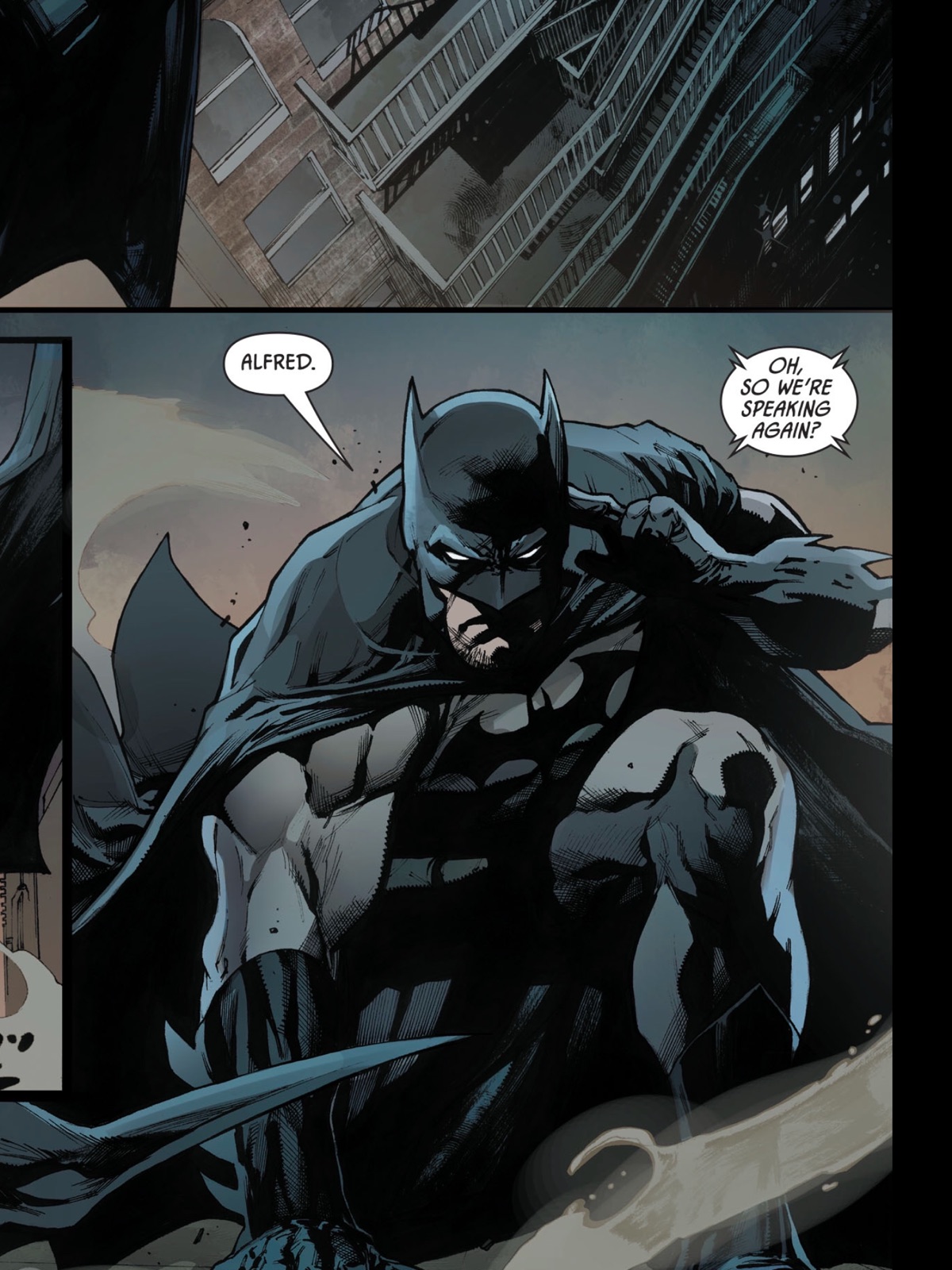 Stephen Segovia: Batman Talks to Alfred from a Rooftop
