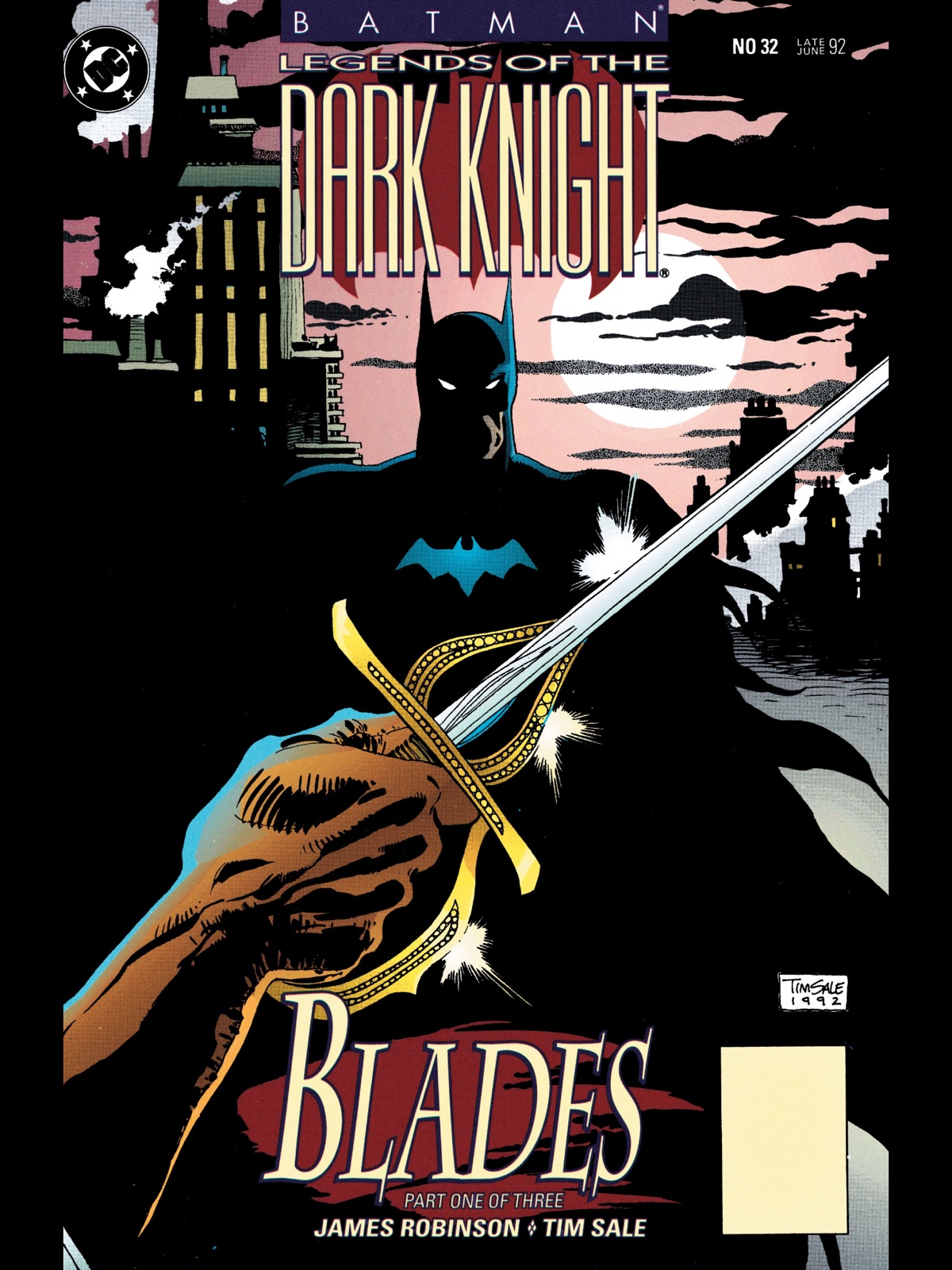 Tim Sale: Cover to Legends of the Dark Knight #32
